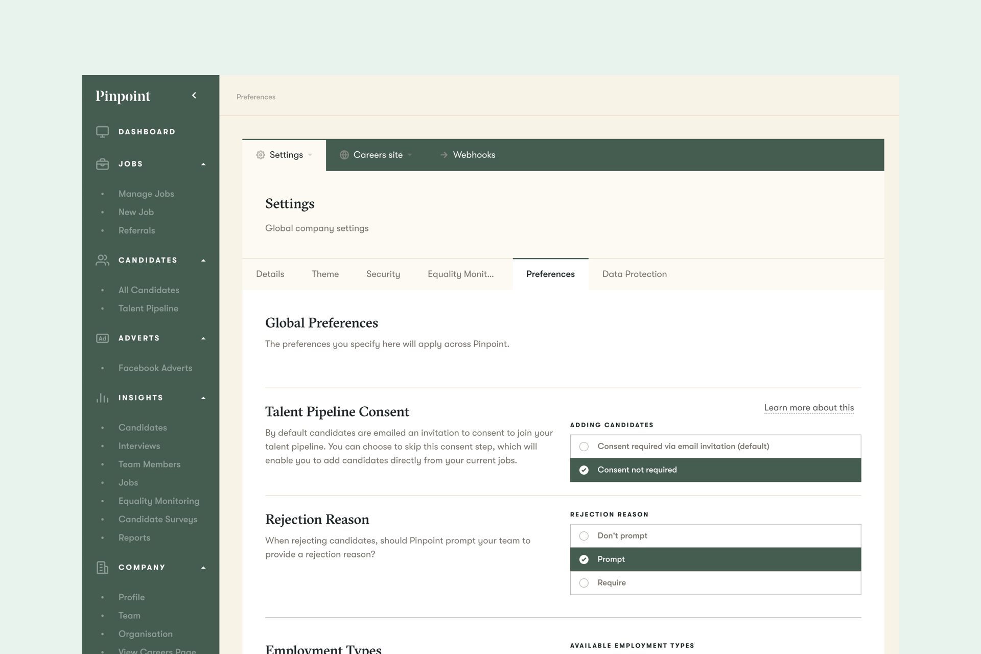 Talent Pipeline Consent Management